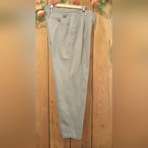 Vintage Bill Blass khaki twill cotton pockets pleated classic pants 38